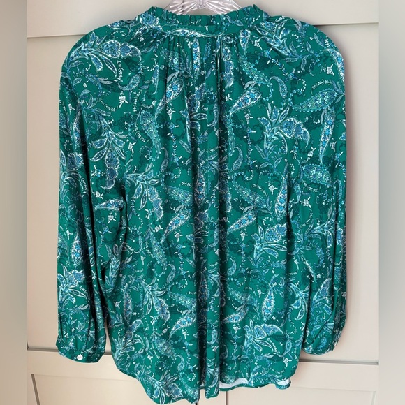 NWT J. Jill Teal Paisley Pullover Blouse SZ S - Picture 9 of 12